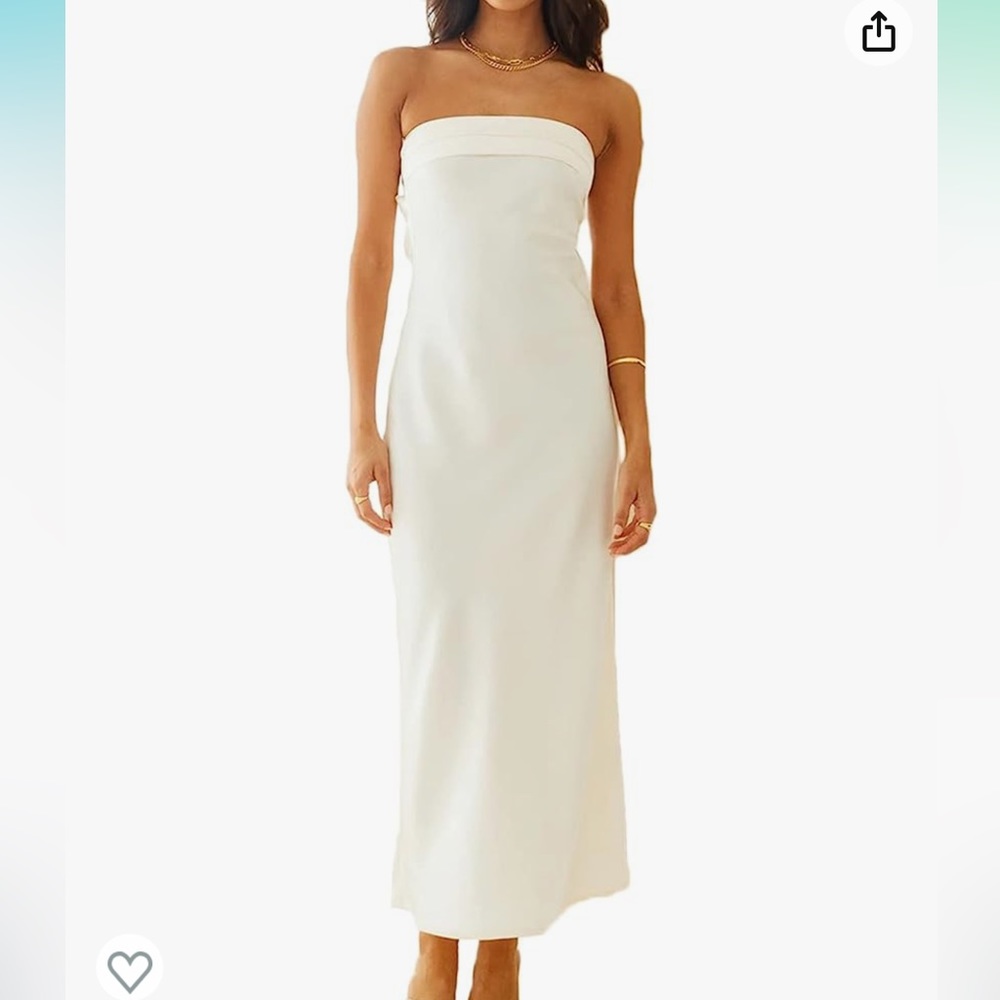 Realtix Satin Silk Backless Dress